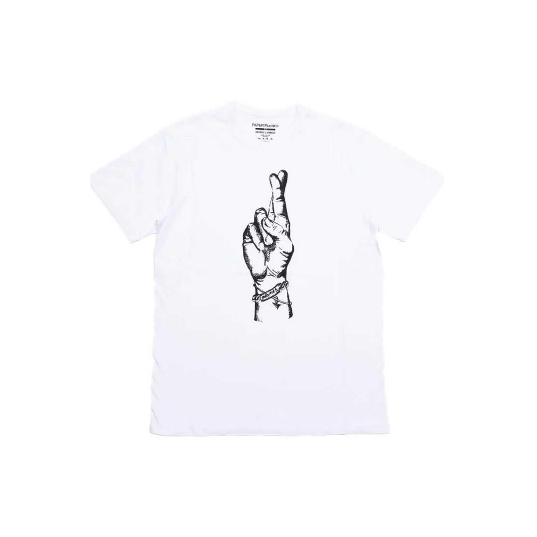 Paper Planes Fingers Crossed Tee - White