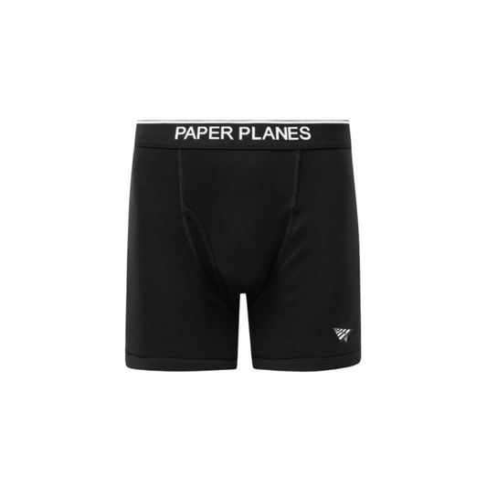 Paper Planes 3-Pack Classic Cotton Boxer Briefs - Greys/Black