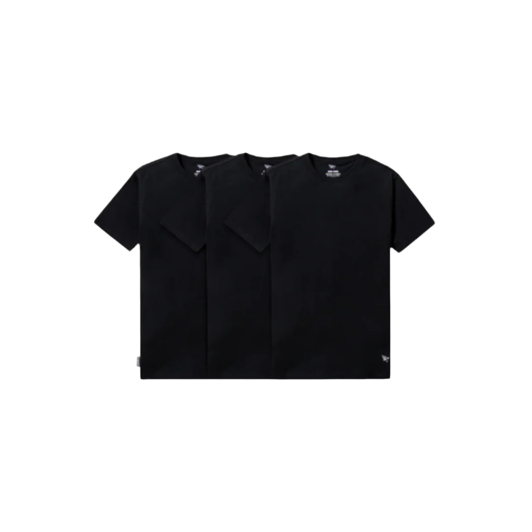 Paper Planes Essential 3 Pack Tee - Black