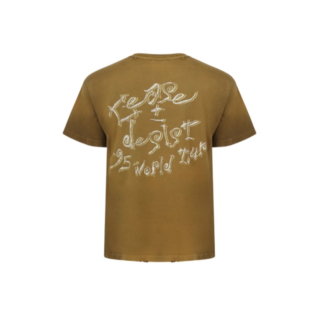 Cease & Desist Panther World Tour T-Shirt - Brown Wash