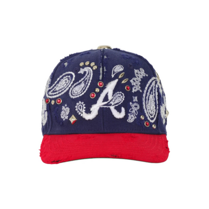 Cease and Desist Paisley City Tour Studded Snapback - Red/Navy