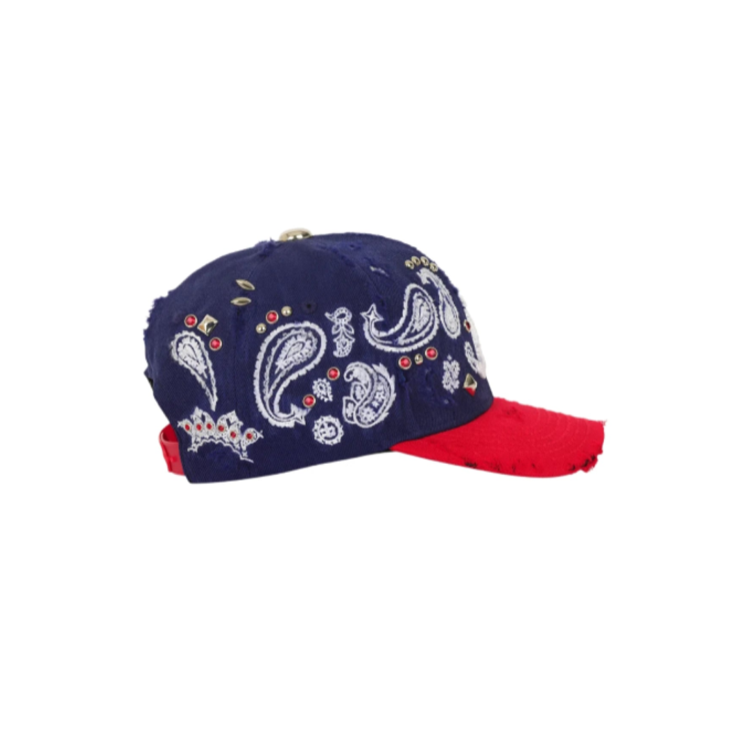 Cease and Desist Paisley City Tour Studded Snapback - Red/Navy