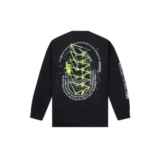 Paper Planes Interlock Long Sleeve Tee - Black