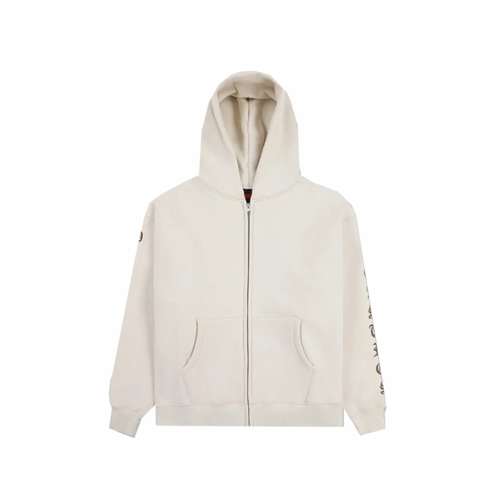 Pleasures OE Zip-Up Hoodie - Natural