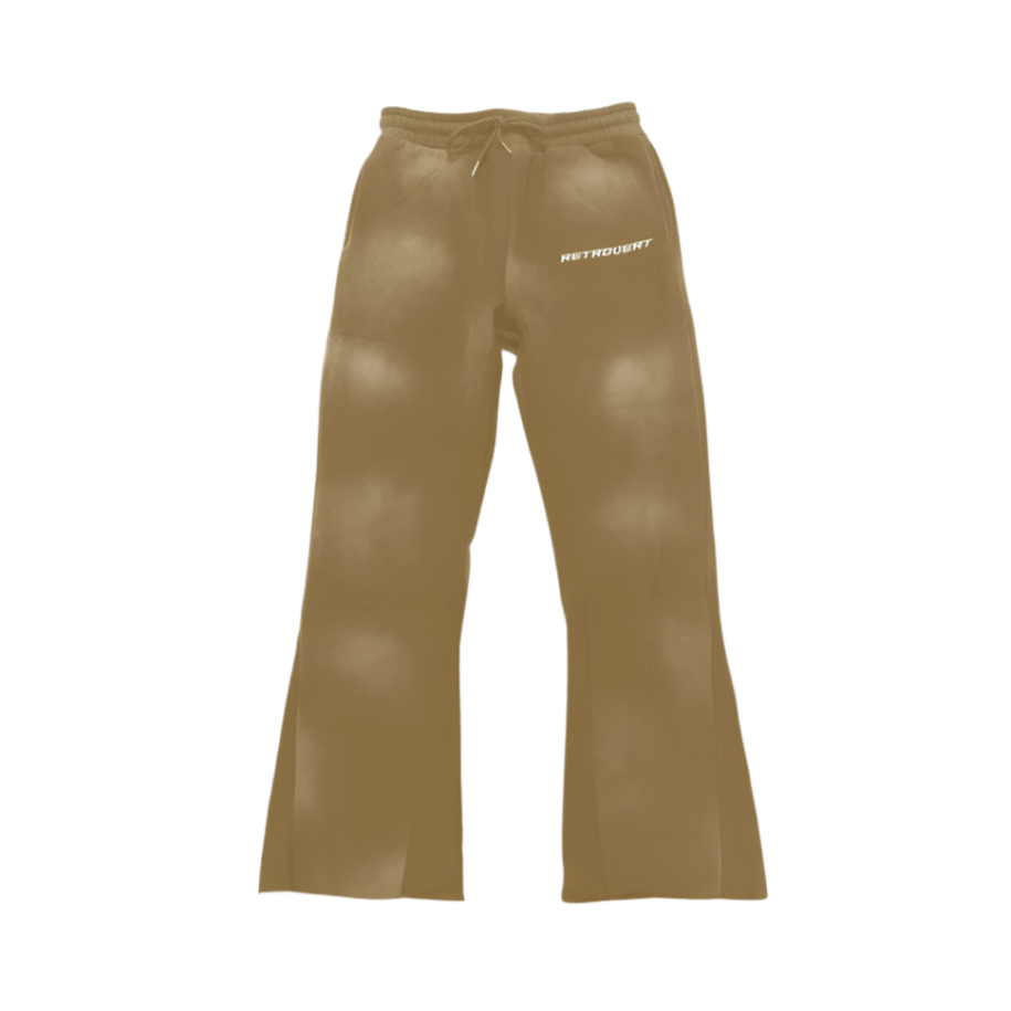 Retrovert Washed Flare Pants - Sand