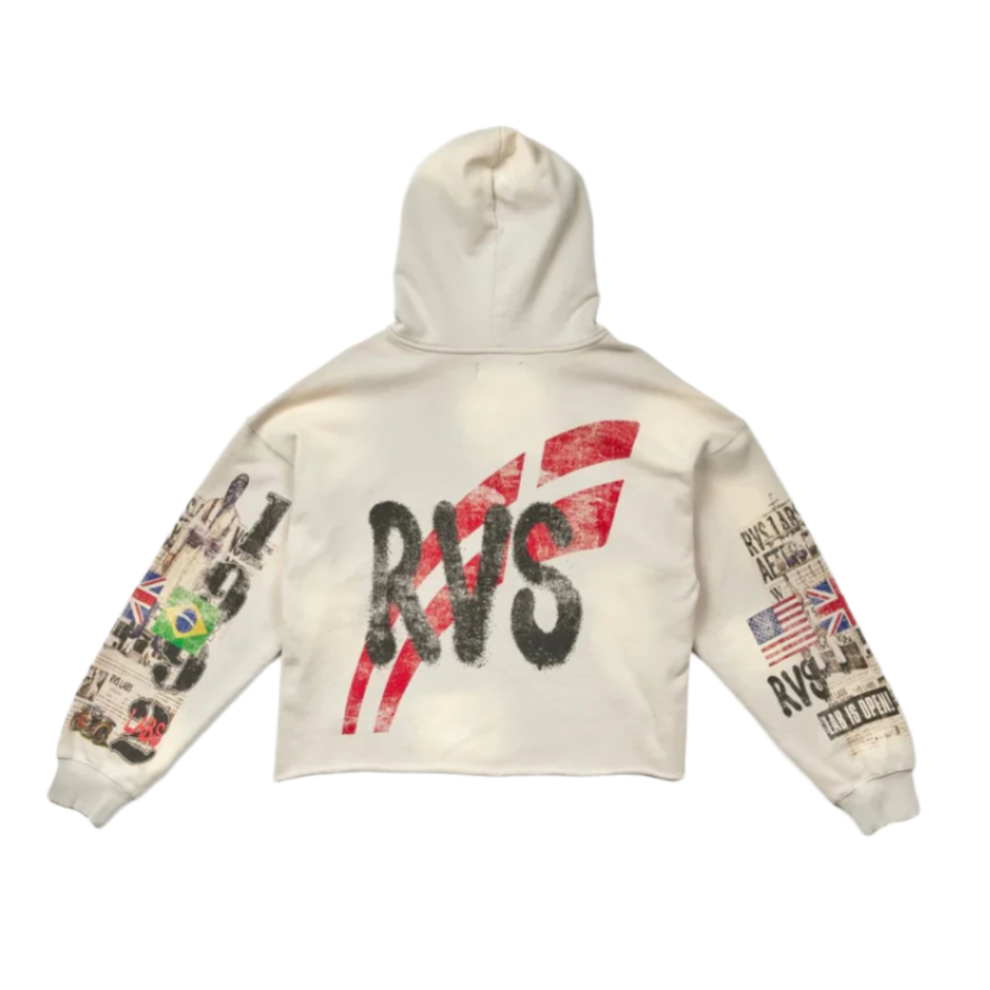 RVS Labs Sun Washed "Article" Zip Hoodie - Beige