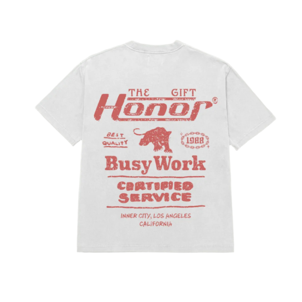 Honor The Gift Busy Work T-Shirt - White