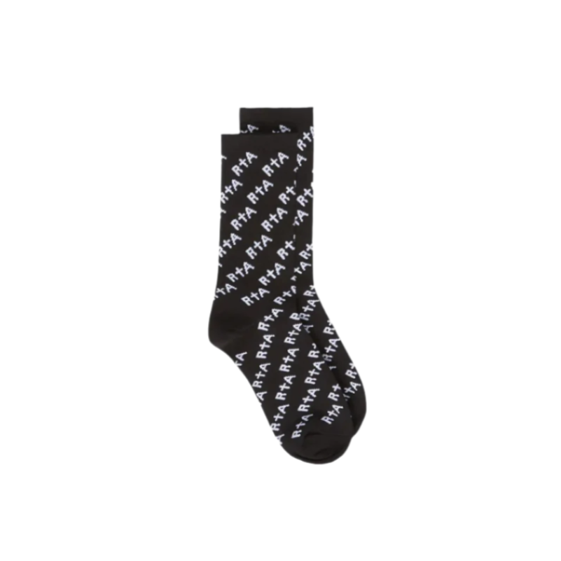 RtA Allover Logo Socks - Black