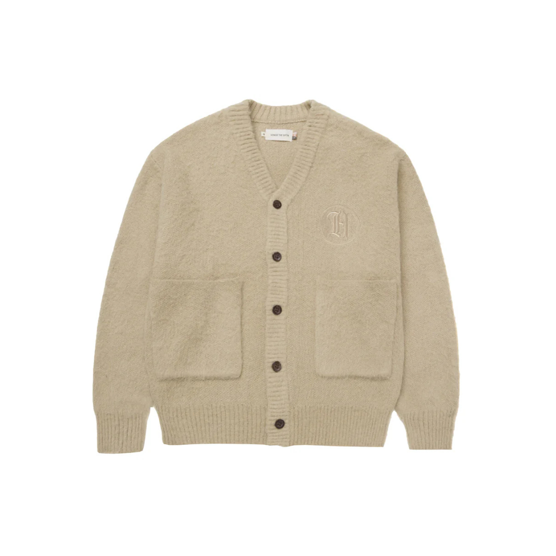 Honor The Gift "C-Fall" Stamped Patch Cardigan - Tan