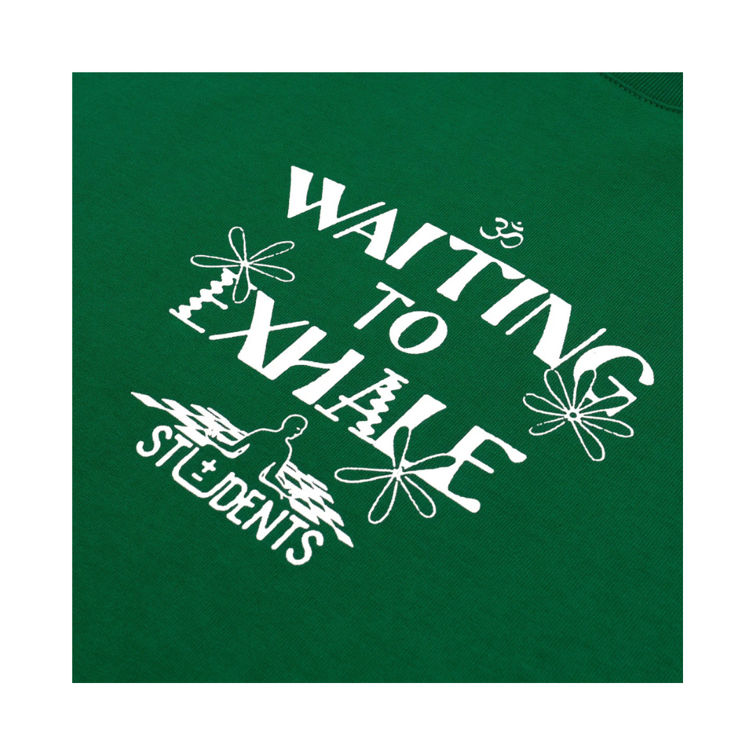 Students Waiting To Exhale LS Tee - Forest Green