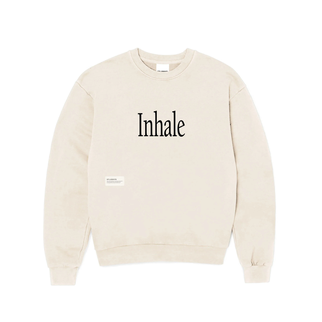 Students Kind Reminder Fleece Crewneck - Nude