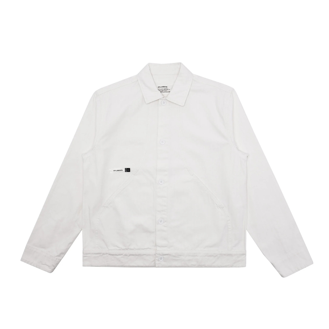 Students Zane Herringbone Jacket - White