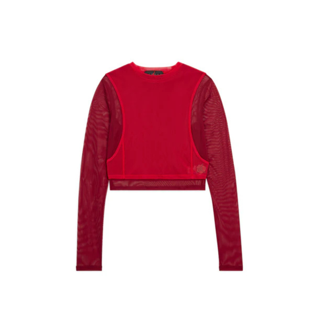 Women's Air Jordan x Teyana Taylor See-Thru Top - Red