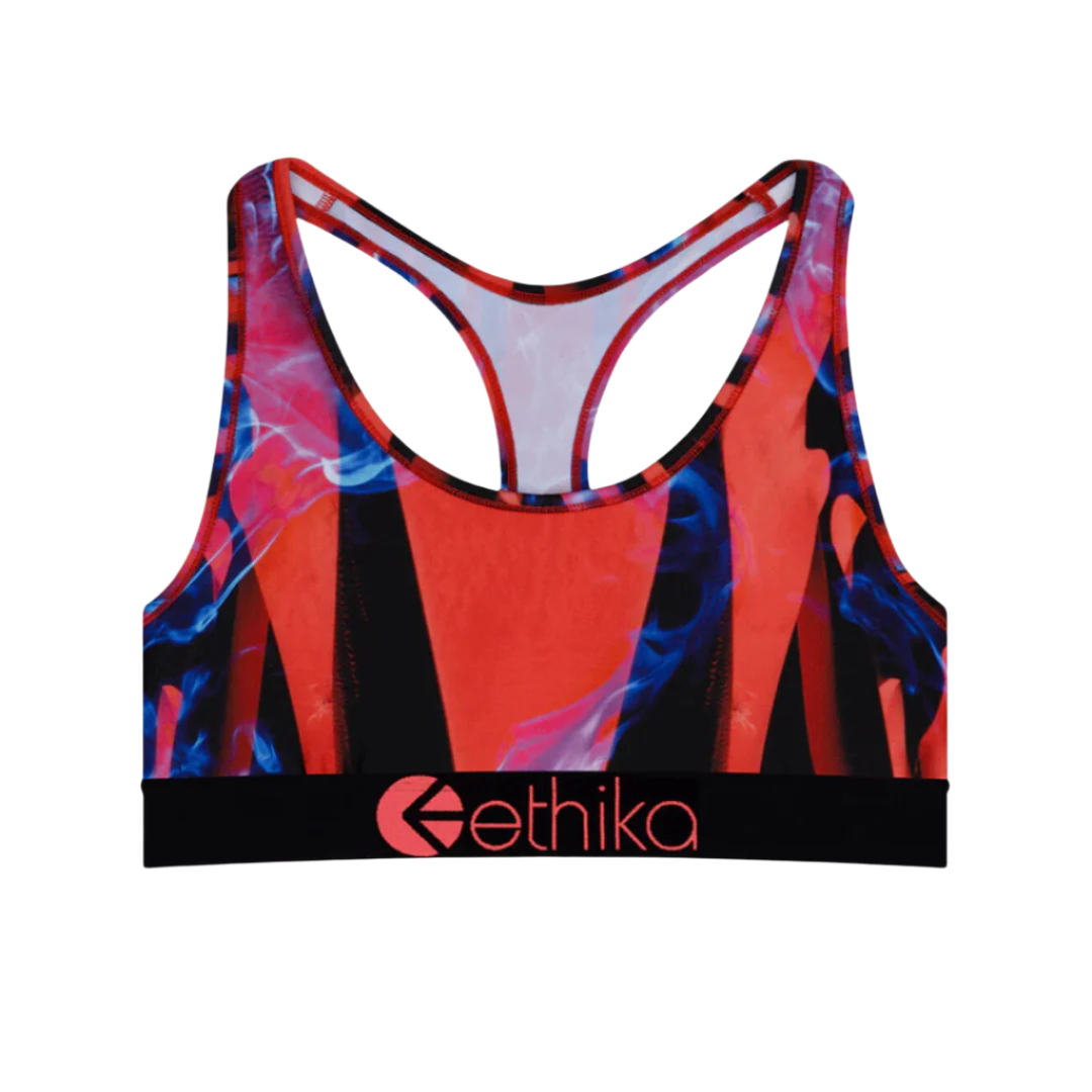 Ethika Fire Starter Sports Bra - Red/Blue