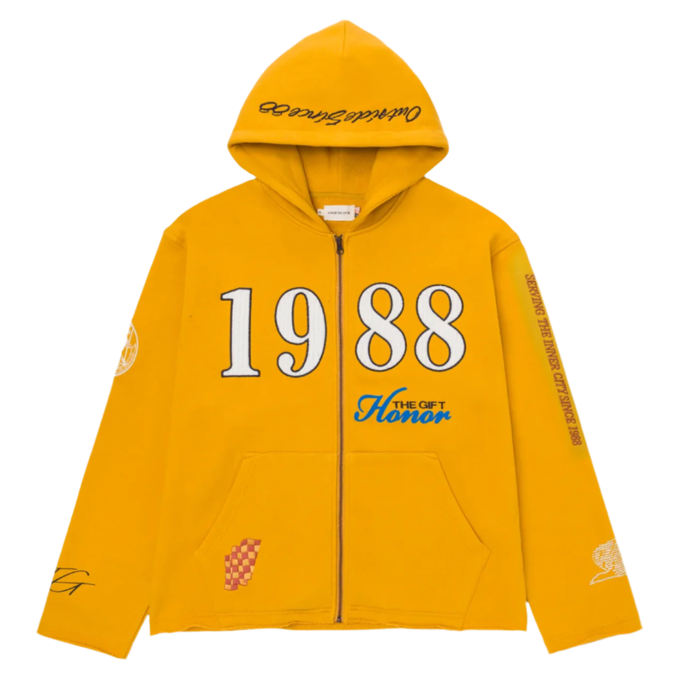 Honor The Gift 1988 Full Zip Hoodie - "Yellow"