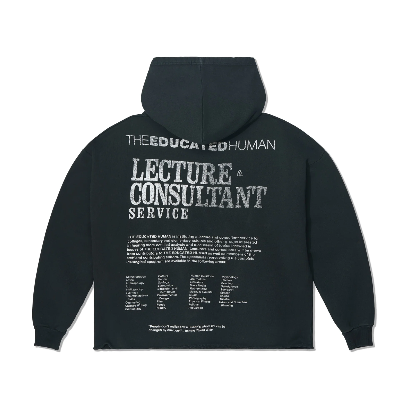 Barriers Educated Human Hoodie - "Black"