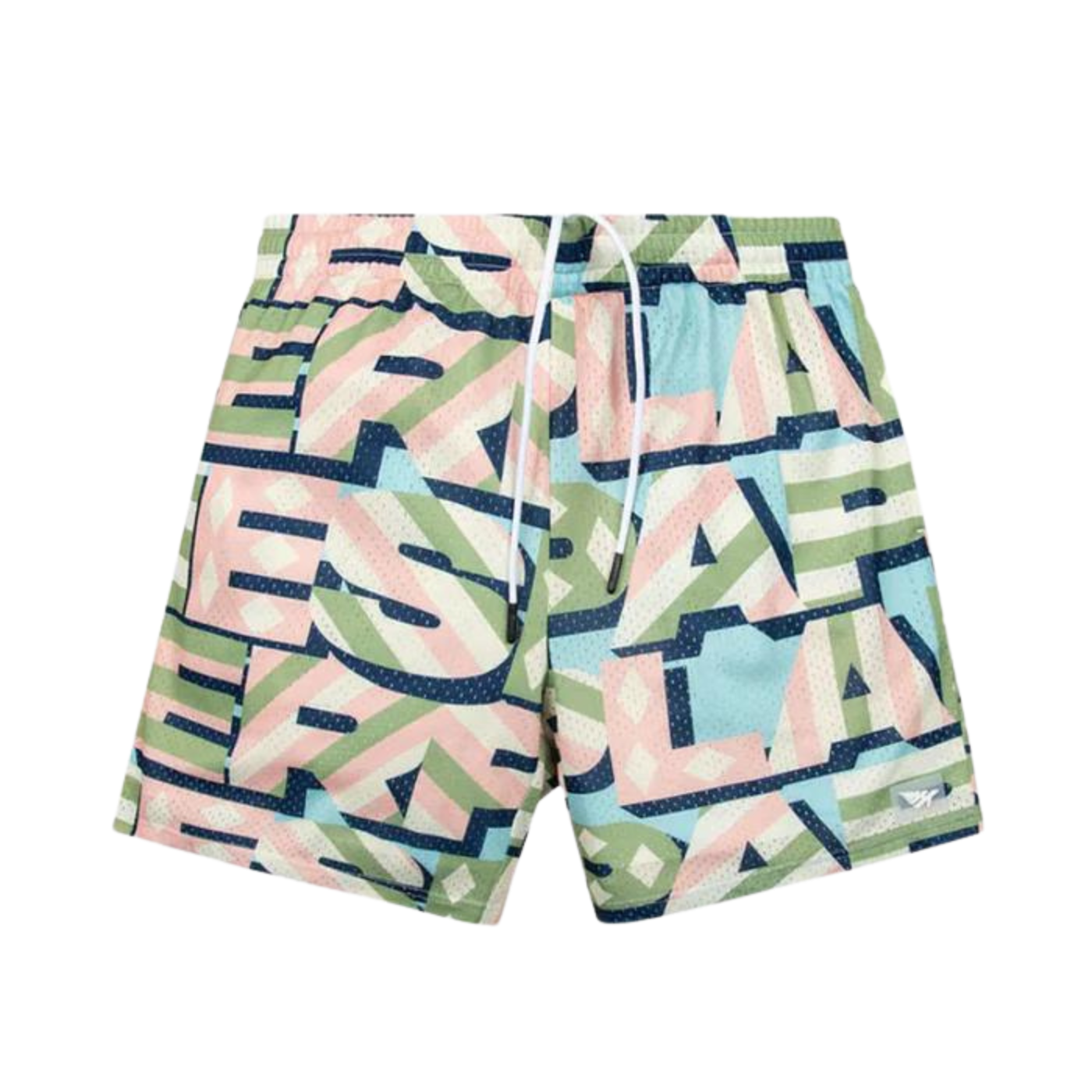 Paper Planes Diamond & Stripes Shorts - Pink/Mutli