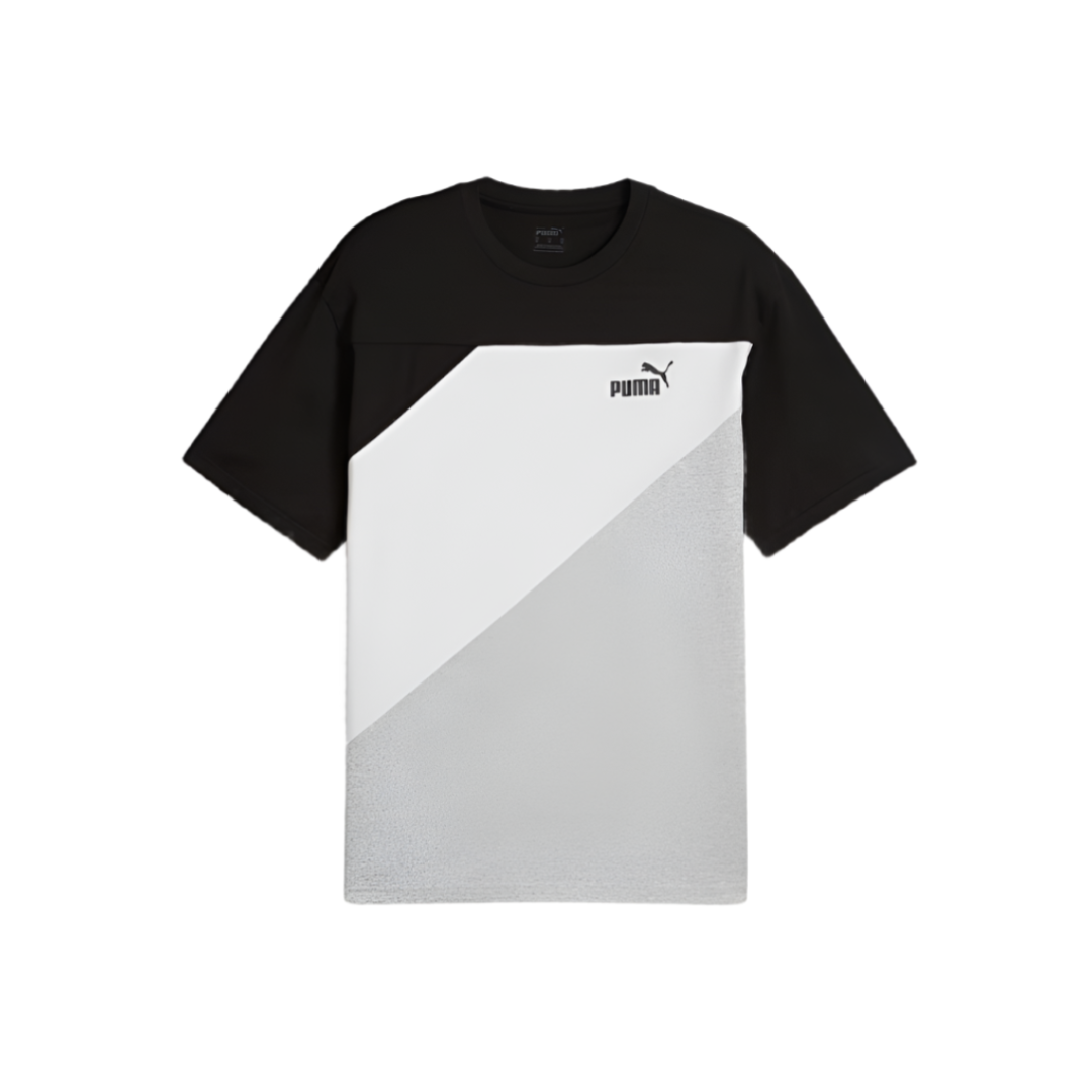 Puma Power Colorblock Tee - White/Black