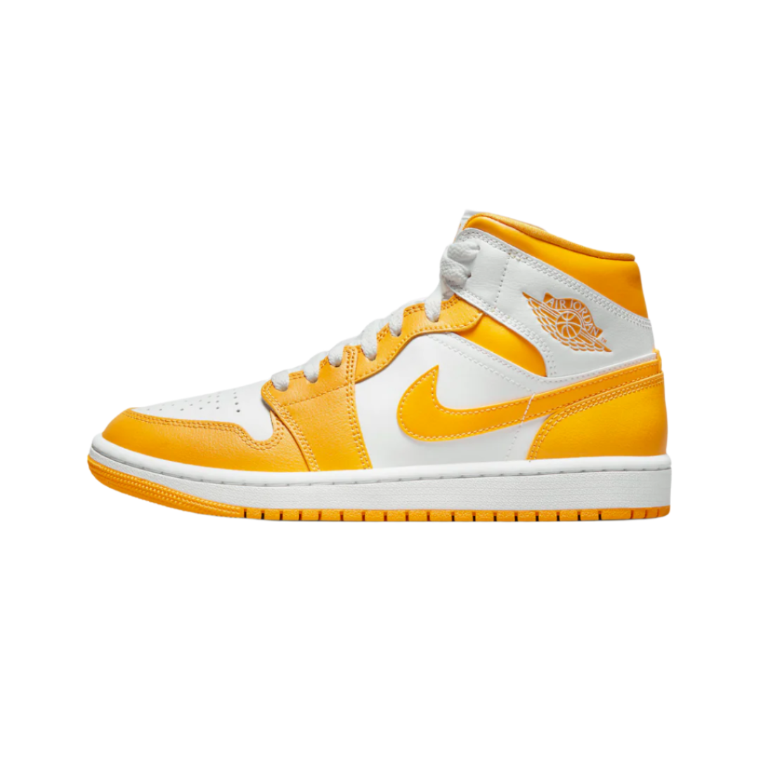 Air Jordan Women's Retro 1 Mid - White/University Gold