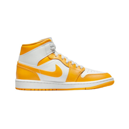 Air Jordan Women's Retro 1 Mid - White/University Gold