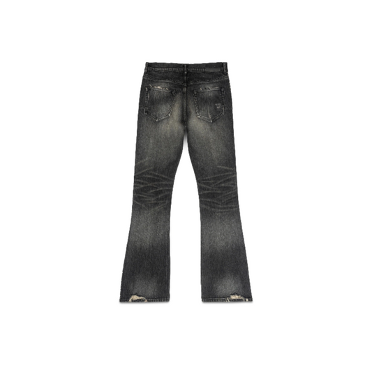 Purple Vintage Flare Denim - Black