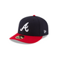 New Era Atlanta Braves Polyester Snapback - Navy/Red