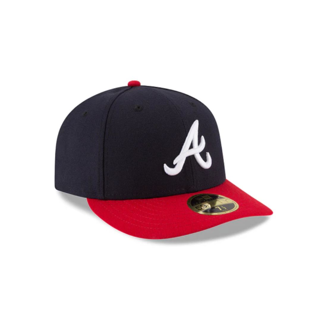 New Era Atlanta Braves Polyester Snapback - Navy/Red