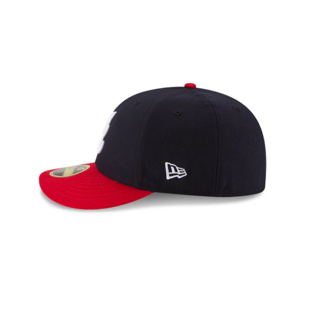 New Era Atlanta Braves Polyester Snapback - Navy/Red