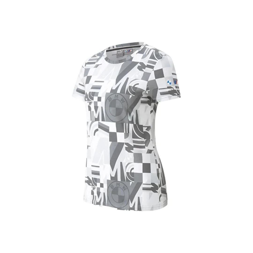 Puma Women's BMW M Motorsport Statement Printed Women's Tee - White/Grey