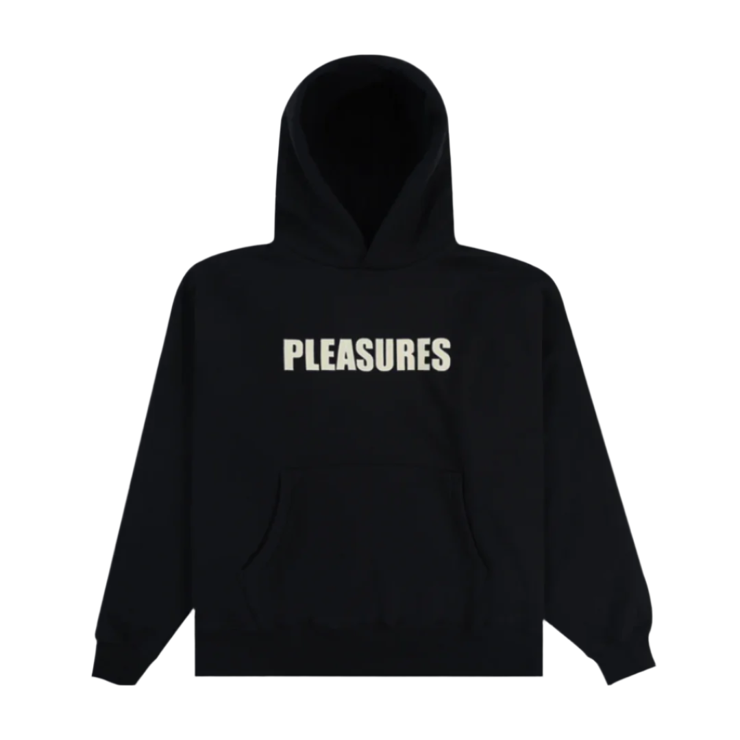 Pleasures Wave Quilted Hoodie - Black