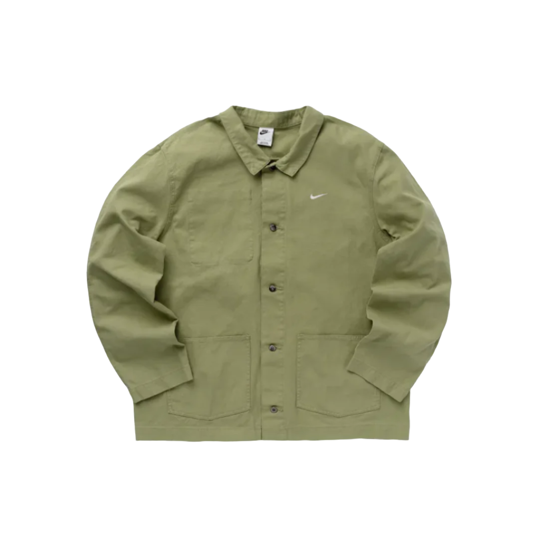 Nike Life Unlined Chore Coat - Oil Green/White