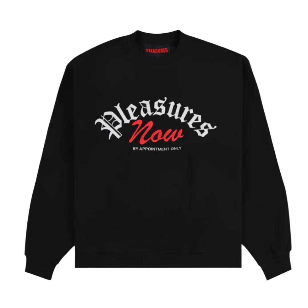 Pleasures Appointment Fleece Crewneck - Black