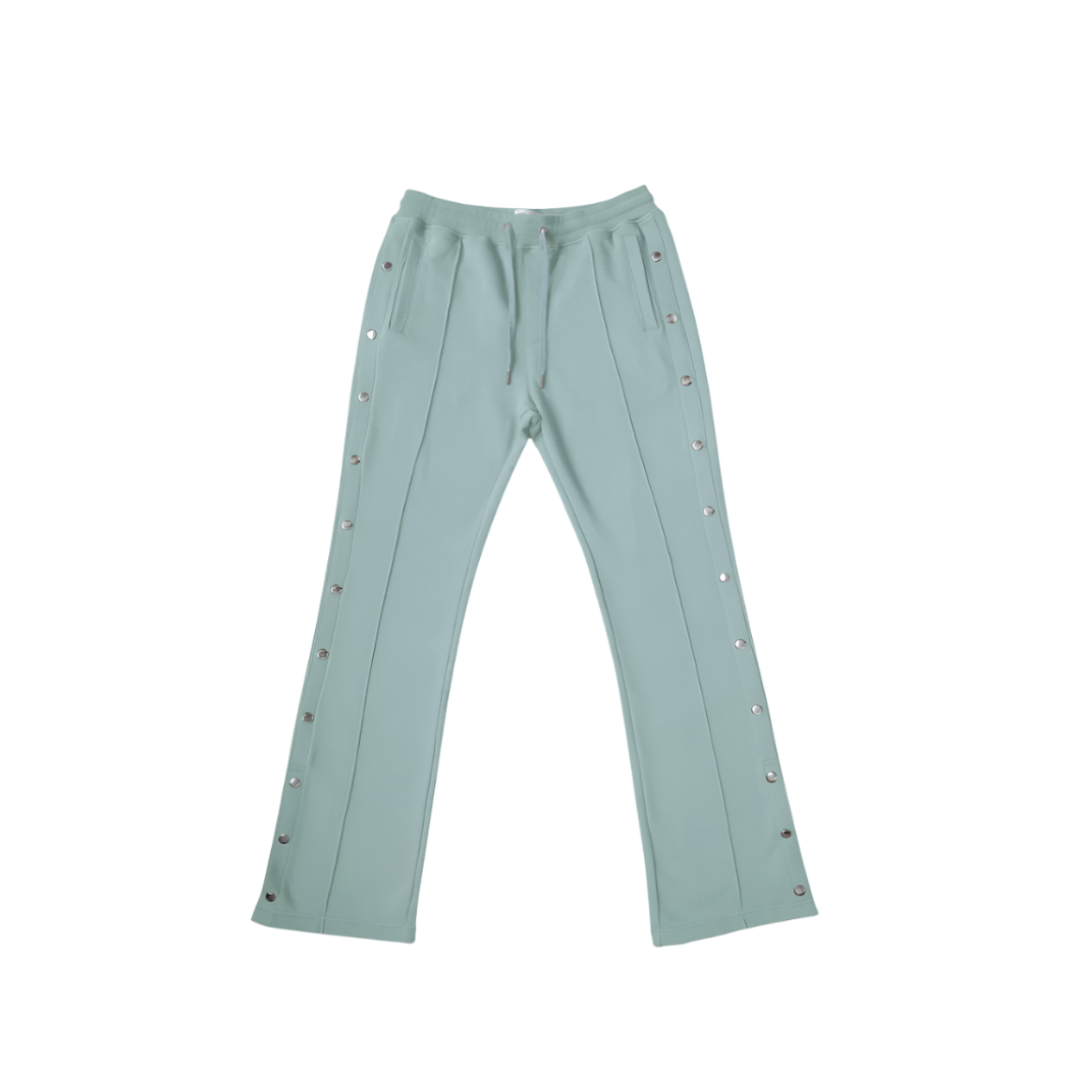 EPTM French Terry Snap Flared Pants - Sage