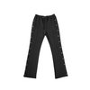 EPTM French Terry Snap Flared Pants - Black