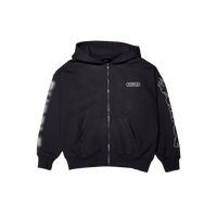 Purple "HWT Fleece" Full Zip Hoodie - Black