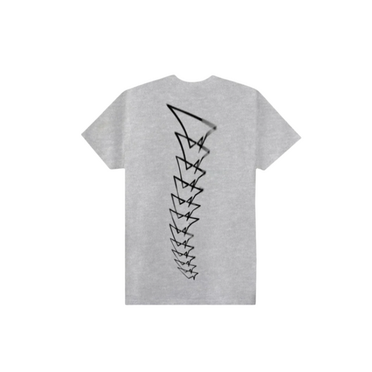 Paper Planes Interlock Spine Tee - Heather Grey