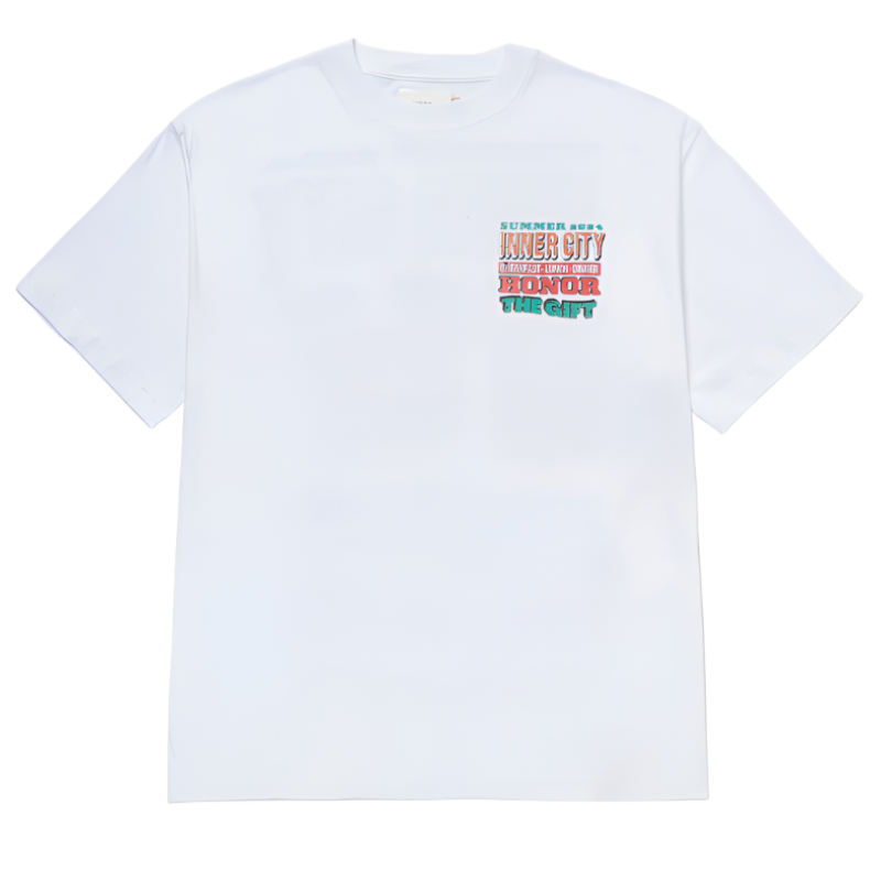 Honor The Gift Burgers SS Tee - White