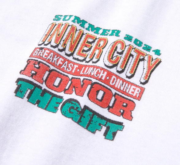 Honor The Gift Burgers SS Tee - White