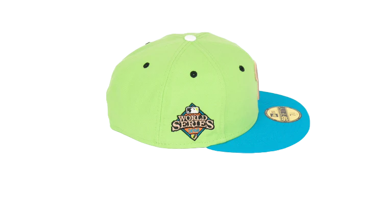 New Era 59Fifty Philadelphia Phillies 2008 World Series "Stone Age Pack" Fitted Hat - Lime Green