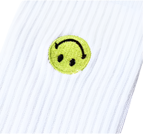 Market Smiley Grand Slam Socks - White