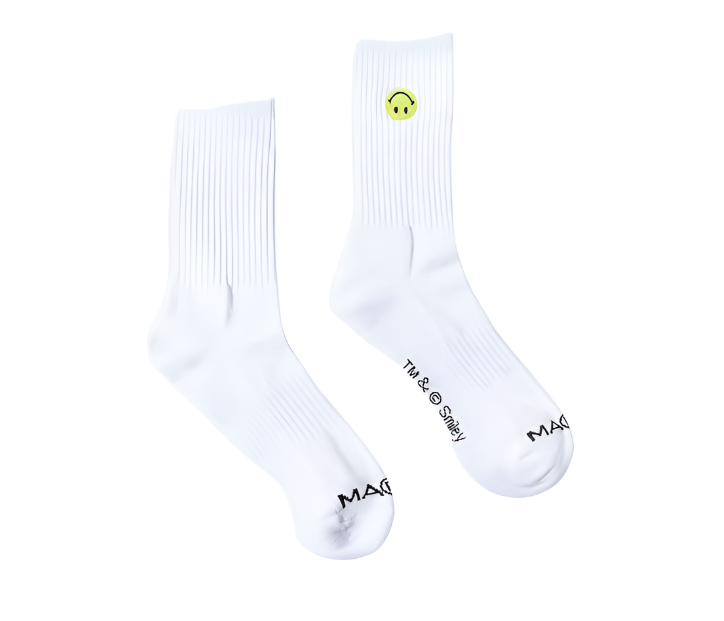 Market Smiley Grand Slam Socks - White