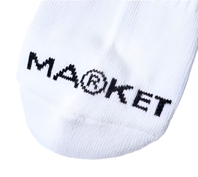 Market Smiley Grand Slam Socks - White