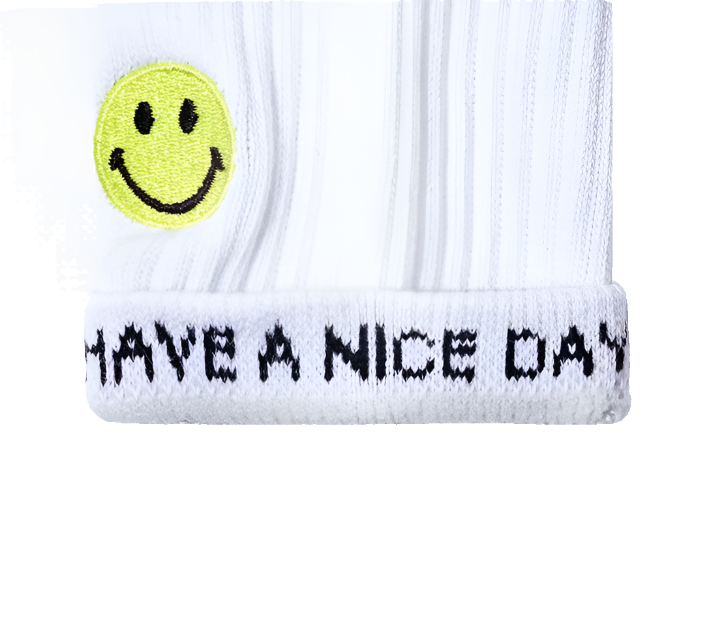 Market Smiley Grand Slam Socks - White