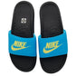 Women's Nike JDI Benassi Slides - Blue Fury Limelight