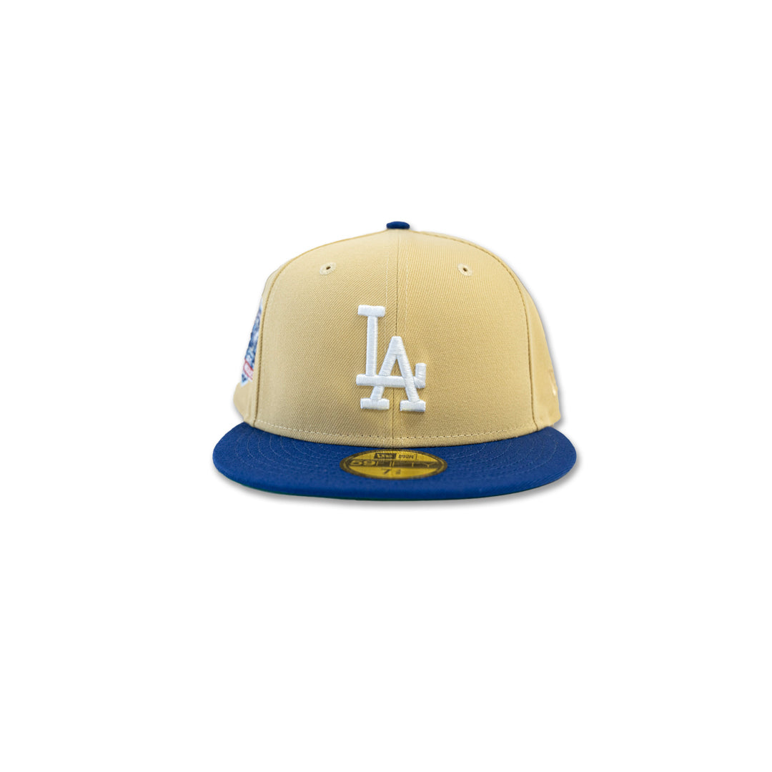 New Era LA Dodgers 60th Anniversary Custom Fitted Hat - "Chrome/Blue"