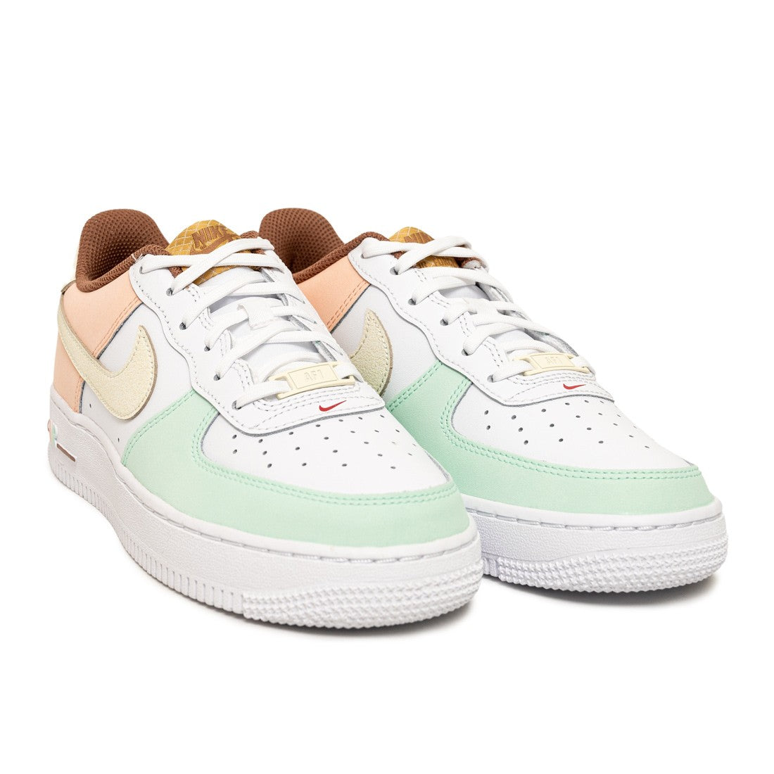 Big Kids AIR FORCE 1 LV8 - WHITE/COCONUT MILK