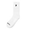 Purple Core Crew Sock - White