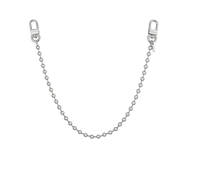 Purple Wallet Ball Chain - Silver