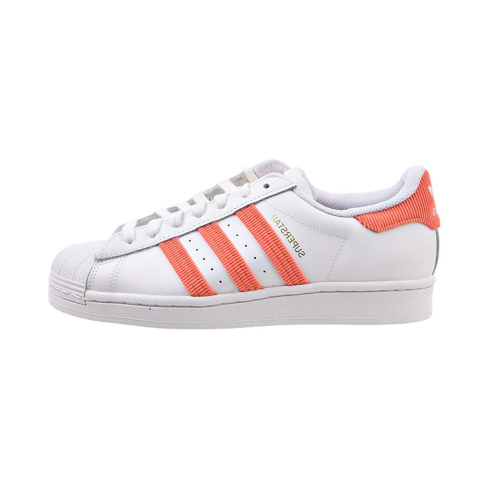 Men's Adidas Superstar True Shoe - White/Orange