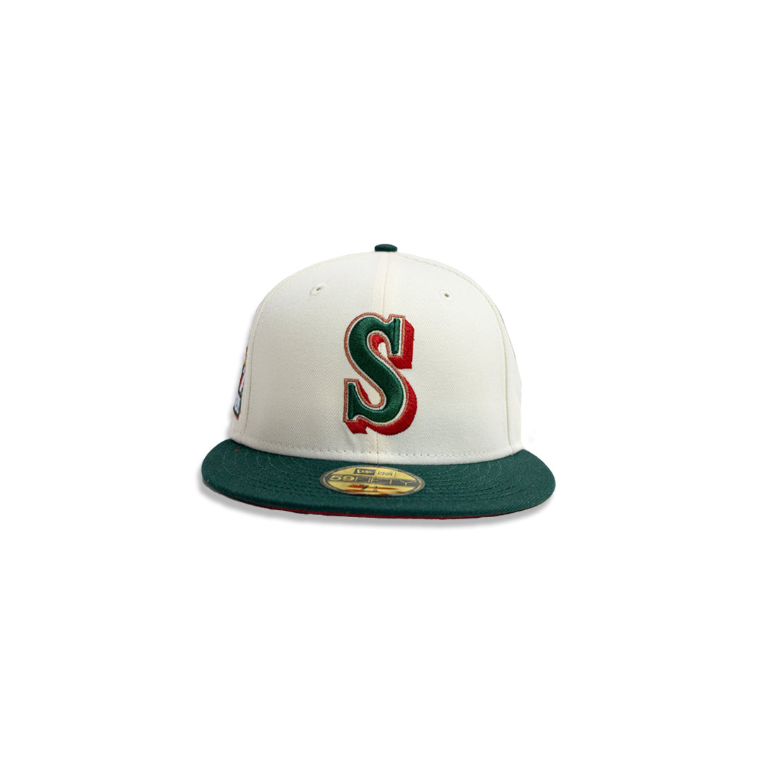 New Era 59Fifty Seattle Mariners Custom Fitted Hat - "Cream"